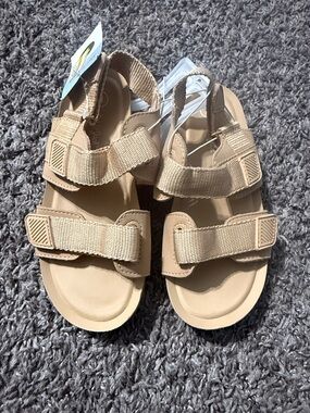 Cat & Jack Beige Double-Strap Kids Sandals